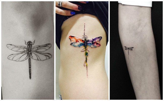 Tatuajes de libélulas en la muñeca