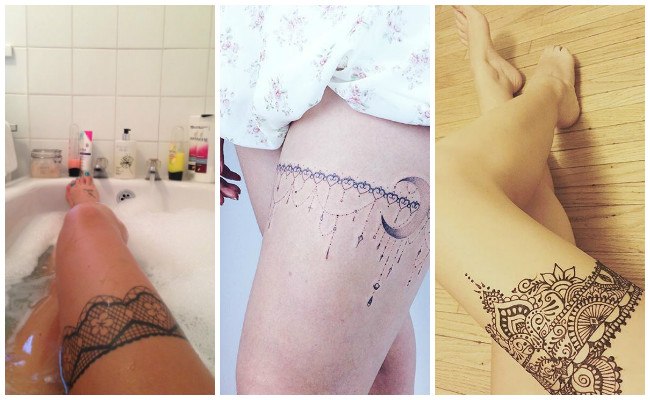 Tatuajes de ligueros con henna
