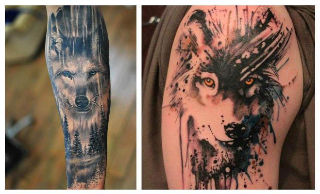 Tatuajes de lobos en la pierna