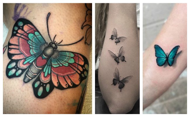Tatuajes de mariposas realistas