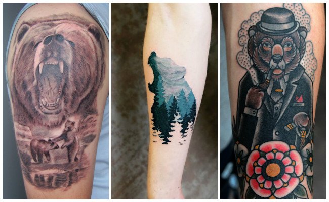 Tatuajes de osos grizzly