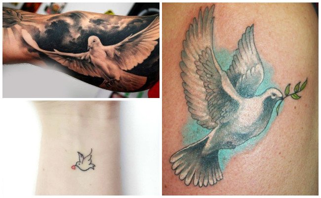 Tatuajes de palomas con frases