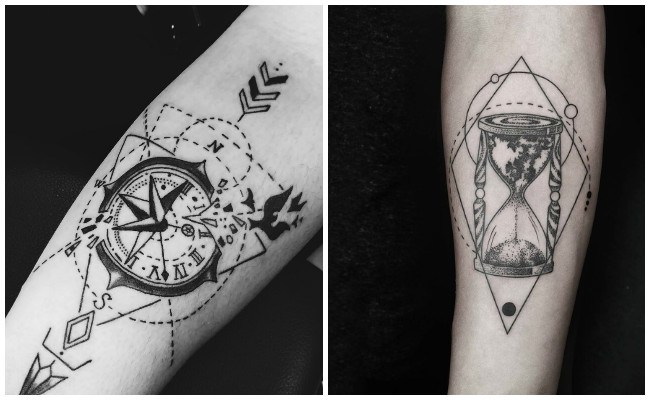 Tatuajes de relojes con alas