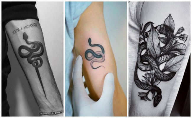 Tatuajes de serpientes en el pie
