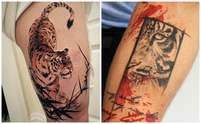 Tatuajes de tigres realistas