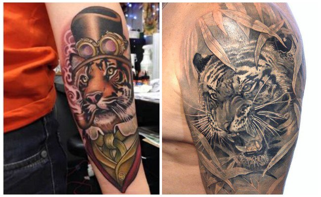 Tatuajes de tigres tribales
