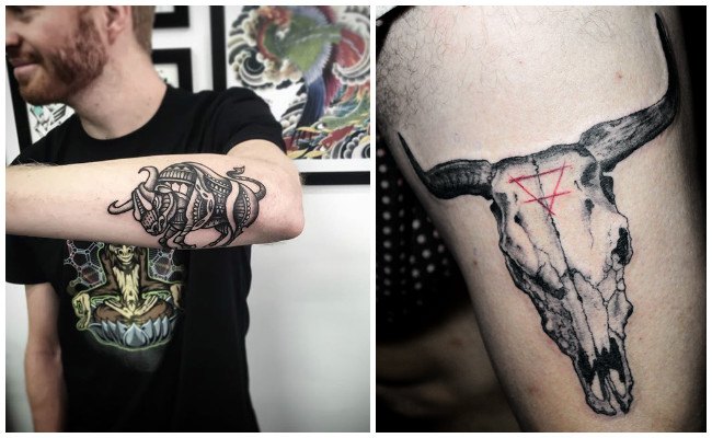 Tatuajes de toros en el pecho
