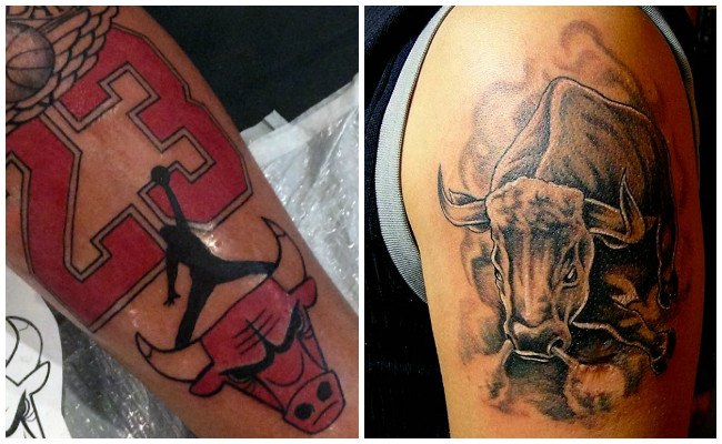 Tatuajes de toros en la pierna