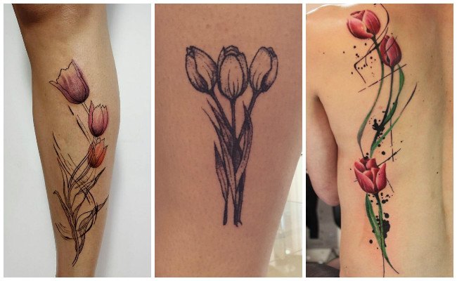 Tatuajes de tulipanes morados