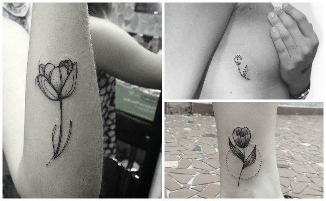 Tatuajes de un tulipan