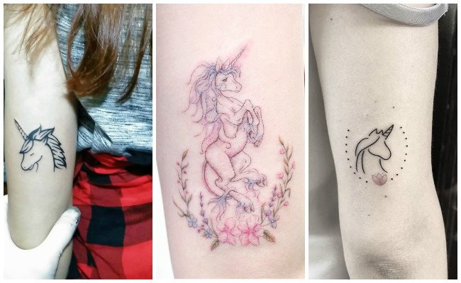 Tatuajes de unicornios en el brazo