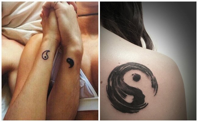 Tatuajes de yin yang para mujer
