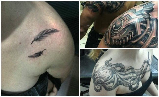 Tatuajes en el hombro de ángeles
