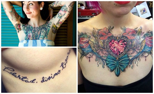Tatuajes en el pecho de mandalas