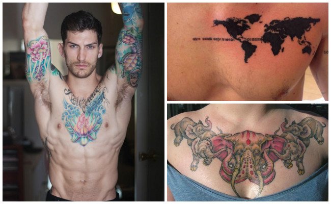 Tatuajes en el pecho para mujeres
