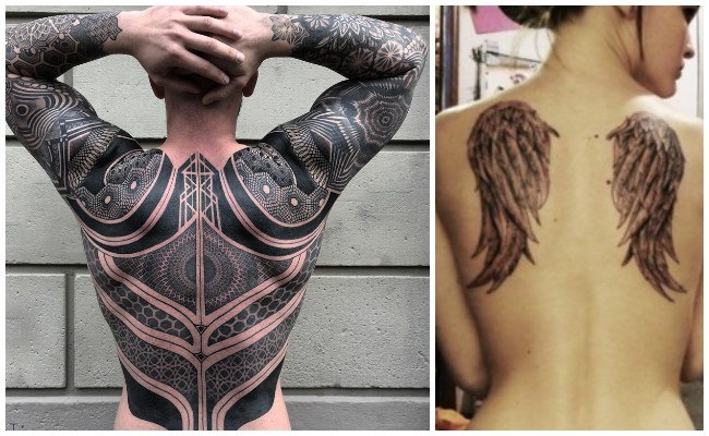 Tatuajes en la espalda de leones