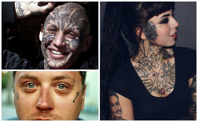Tatuajes en la cara del hombre