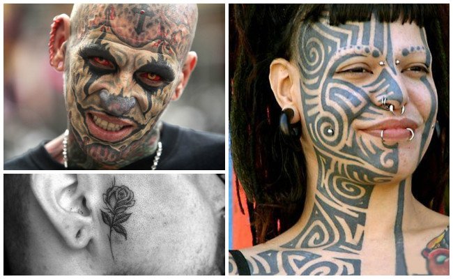 Tatuajes en la cara de la mujer
