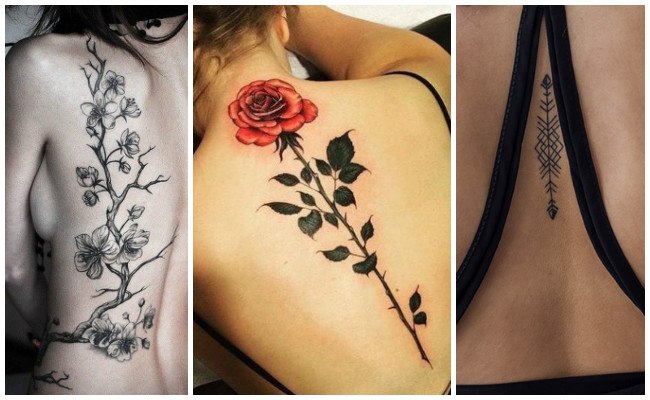 Tatuajes en la espalda con flores