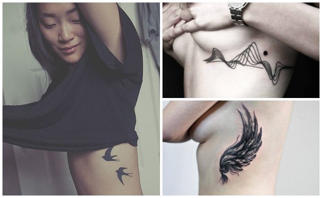 Tatuajes en las costillas de pájaros