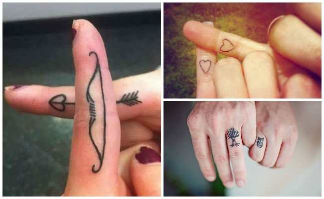 Tatuajes en los dedos corazón