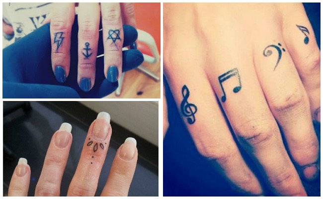 Tatuajes en los dedos de la mano