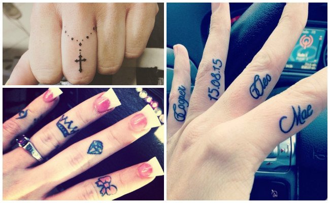 Tatuajes en los dedos con nombres