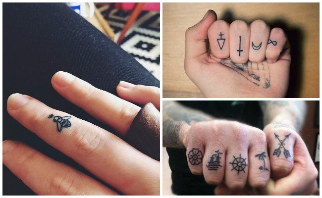Tatuajes en los dedos de ojos