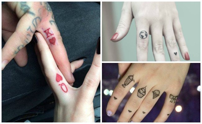 Tatuajes en los dedos pequeños