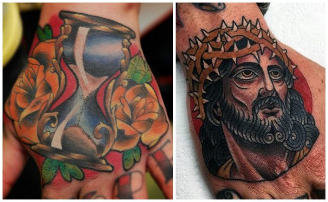 Tatuajes en la mano con mandalas
