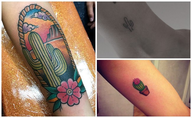 Tatuajes de flores de cactus