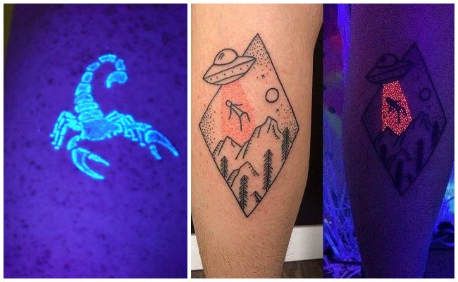 Tatuajes fluorescentes con luz
