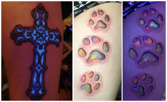 Tatuajes fluorescentes de colores