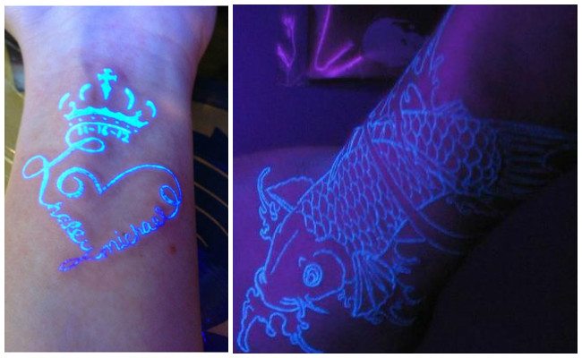 Tatuajes fluorescentes para mujer