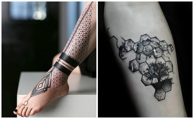 Tatuajes geométricos de líneas