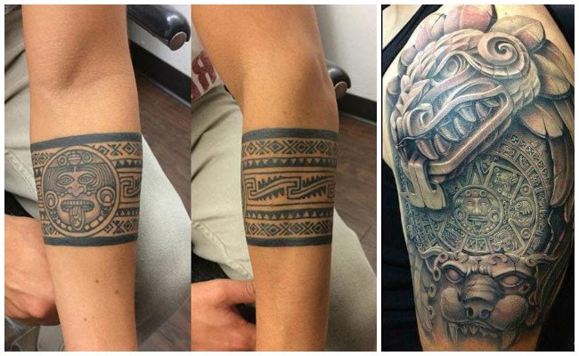 Tatuajes de grecas aztecas
