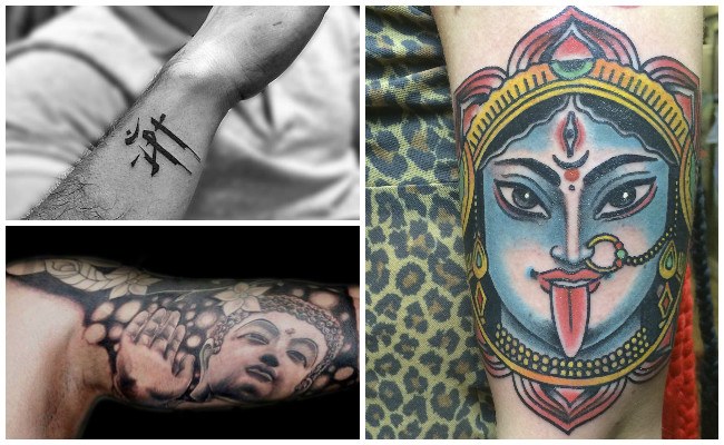 Tatuajes hindúes en el tobillo