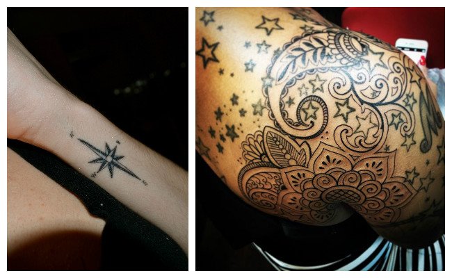 Tatuajes en el hombro de estrellas