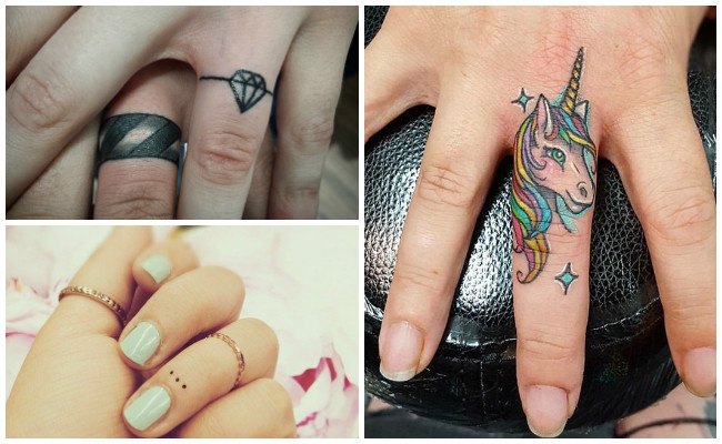 Tatuajes de iniciales en los dedos
