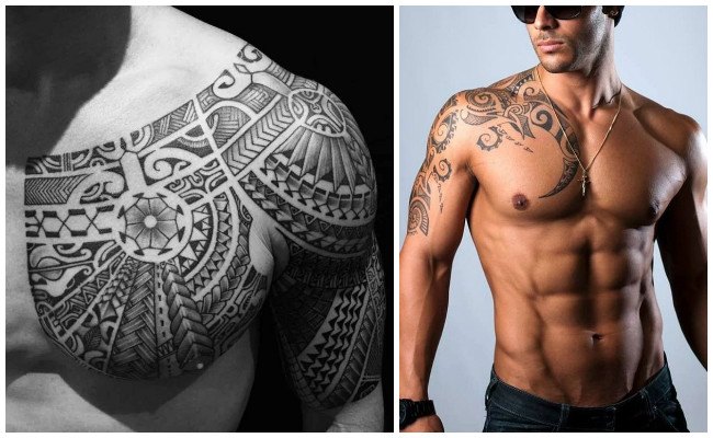 Tatuajes maoríes de una tortuga