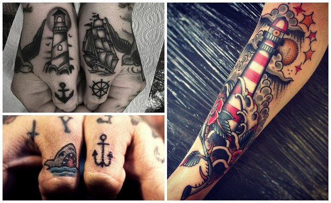 Tatuajes marinos con anclas
