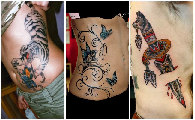Tatuajes originales en las costillas