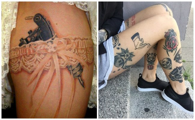Tatuajes en la pierna entera