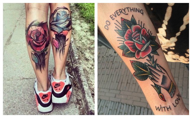 Tatuajes de rosas rojas