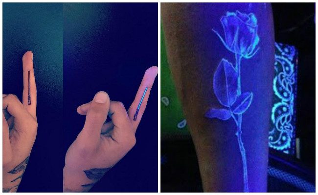 Tatuajes temporales fluorescentes