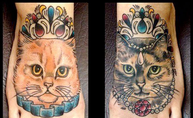 Tatuajes de gatos elegantes